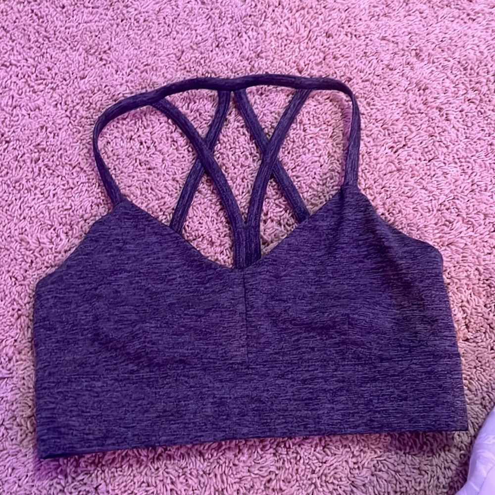 grey womens sports bra